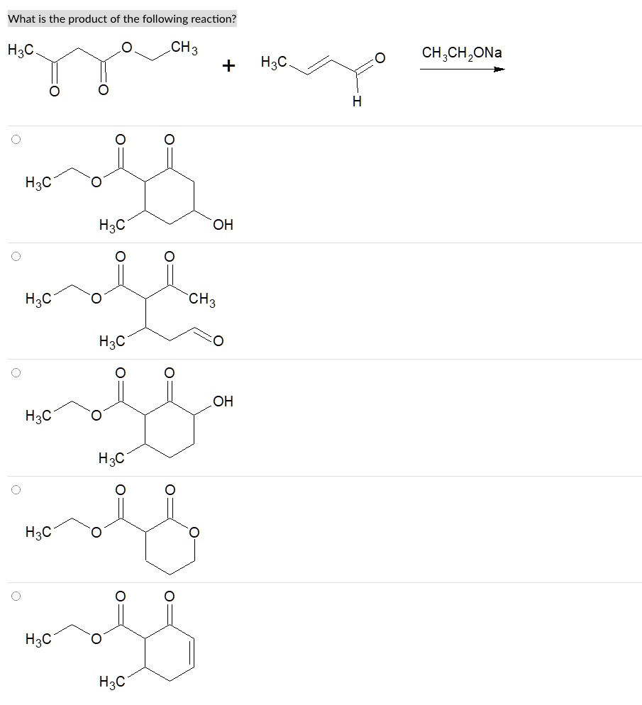 Solved What Is The Product Of The Following Reaction H3c Ch3 Ch3ch2ona H3c H3c H3 Oh H3 H3c Oh 6262