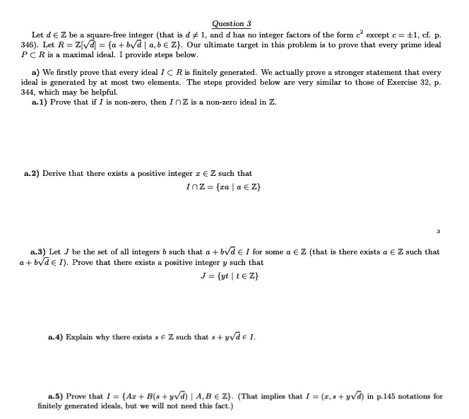 Solved Question Let D A Square Tec Inteser That D Iteeer Tactons The Fori C Except C L1 Cf 346 Let R Zvd Bva Our Ultimate Target This Problem Pioyc