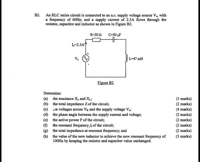 SOLVED An RLC series circuit is connected to an AC supply voltage