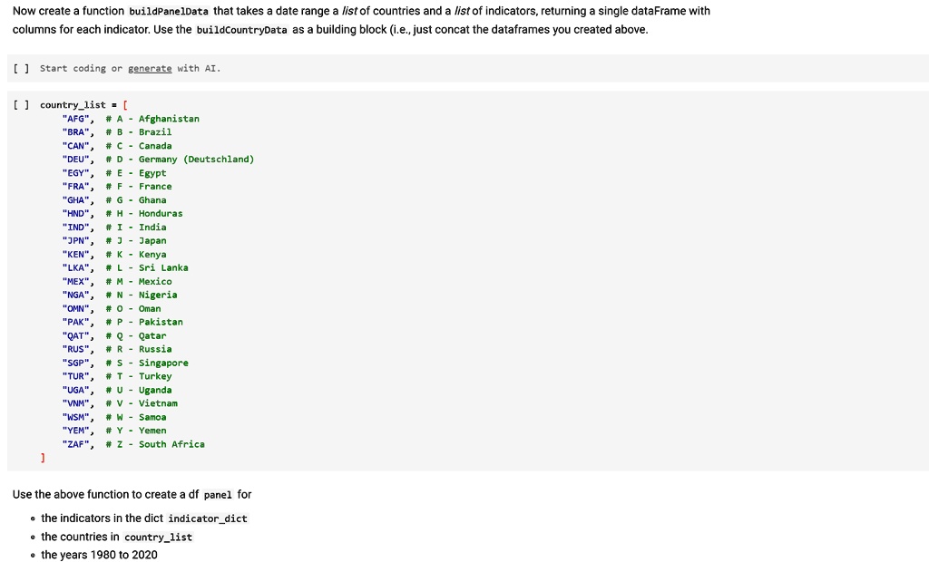 now create a function buildpaneldata that takes a date range a list of countries and a list of indicators returning a single dataframe with columns for each indicator use the buildcountrydat 07871
