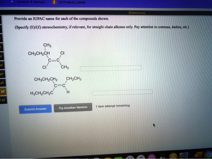 VIDEO solution: Fakaaiac Melee Provide an IUPAC name for each of the ...