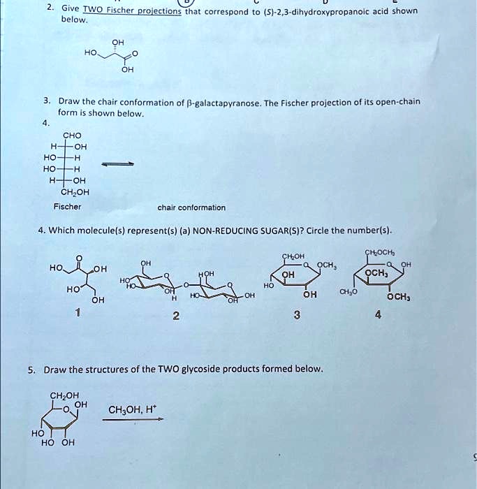 SOLVED Give IWO Fischer_prolectlons that correspond to (S)2,3