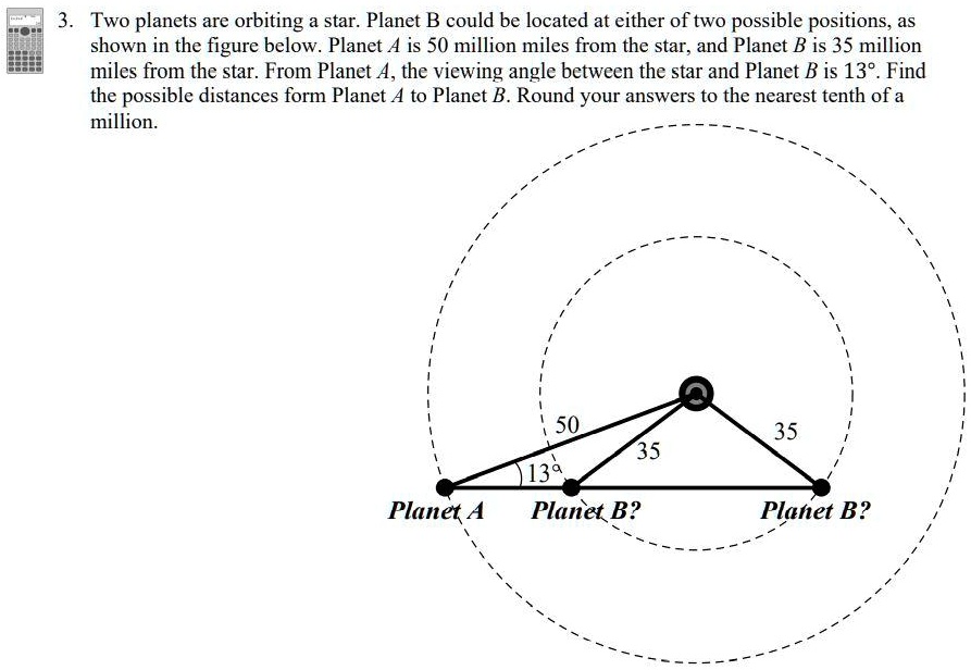 SOLVED: Two Planets Are Orbiting A Star: Planet B Could Be Located At ...