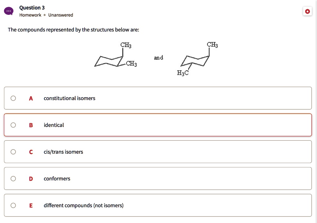 Solved The Compounds Represented By The Structures Below Are Ch And Ch2 H2c Constitutional