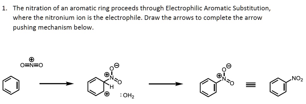 SOLVED: The nitration of an aromatic ring proceeds through ...