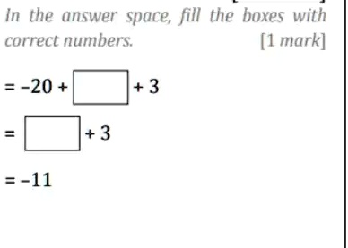 SOLVED: In the answer space, fill the boxes with correct numbers: [1 ...