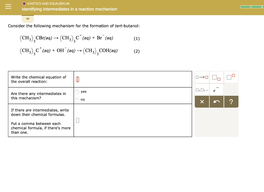 Solved Kinetics And Equilibrium Identifying Intermediates In A Reaction Mechanism Consider The