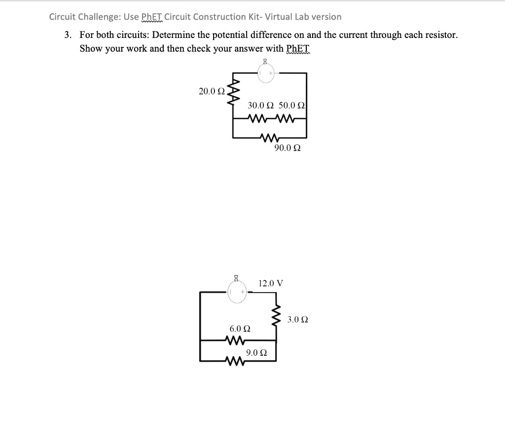SOLVED Circuit Challenge Use PhEX Circuit Construction Kit Virtual