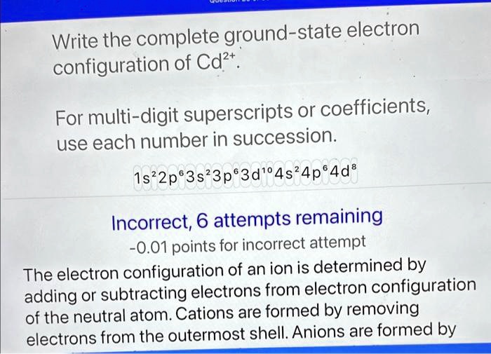 SOLVED Write the complete groundstate electron configuration of Ca2
