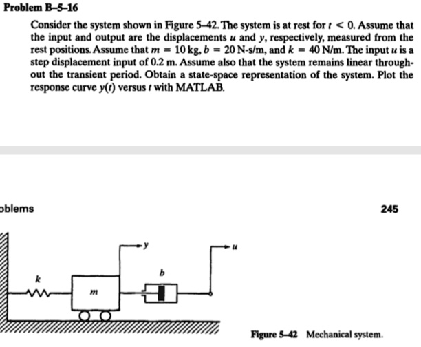 SOLVED: Problem B-5-16 Consider The System Shown In Figure 5-42. The ...