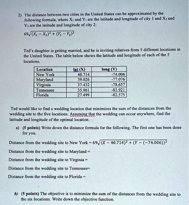2 the distance between two cities in the united states can be ...