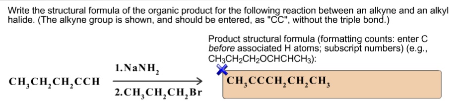 SOLVED: Write the structural formula of the organic product for the ...