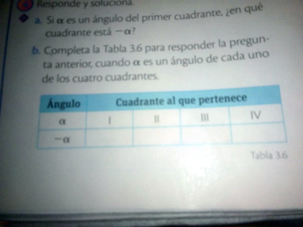 SOLVED Hola , si alfa es un angulo del primer cuadrante, ¿ en que