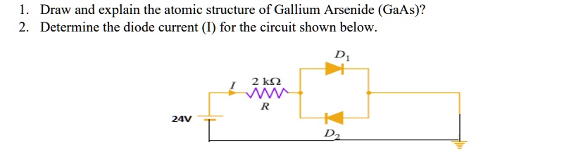 1. Draw and explain the atomic structure of Gallium Arsenide (GaAs)? 2 ...