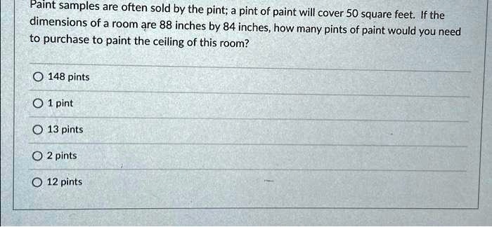 texts paint samples are often sold by the pint a pint of paint will ...