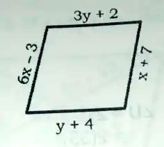 Find the value of x and y.6x - 33y + 2x + 7y + 4