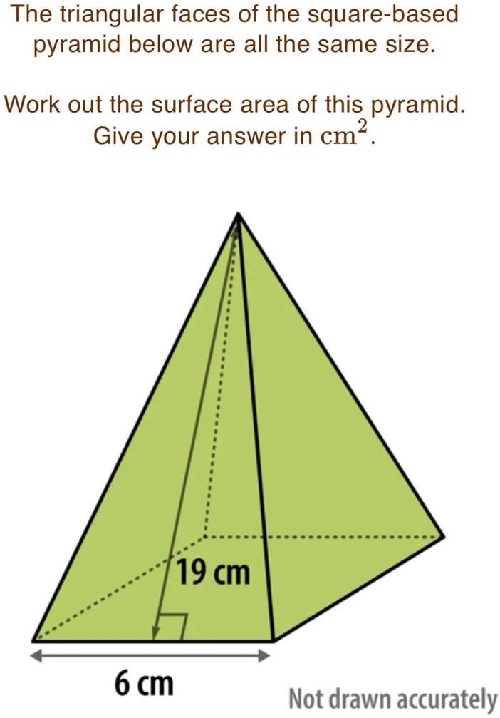 SOLVED The triangular faces of the squarebased pyramid below are all