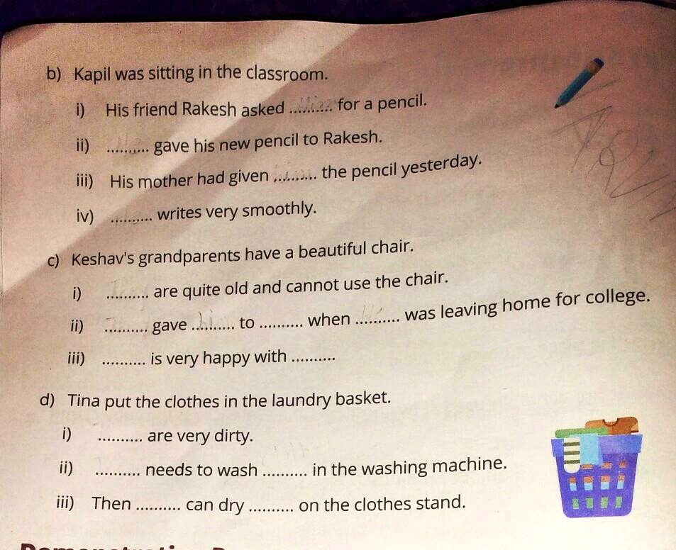 complete these sentences with suitable pronounsplease dont gave me wrong answer 93364