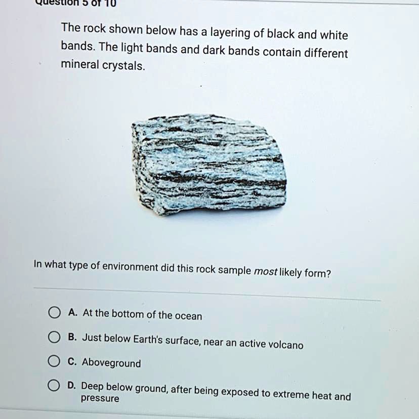 SOLVED "PLEASE HELP ME BRAINLY IF CORRECT!!!!!! PLEASE The rock shown
