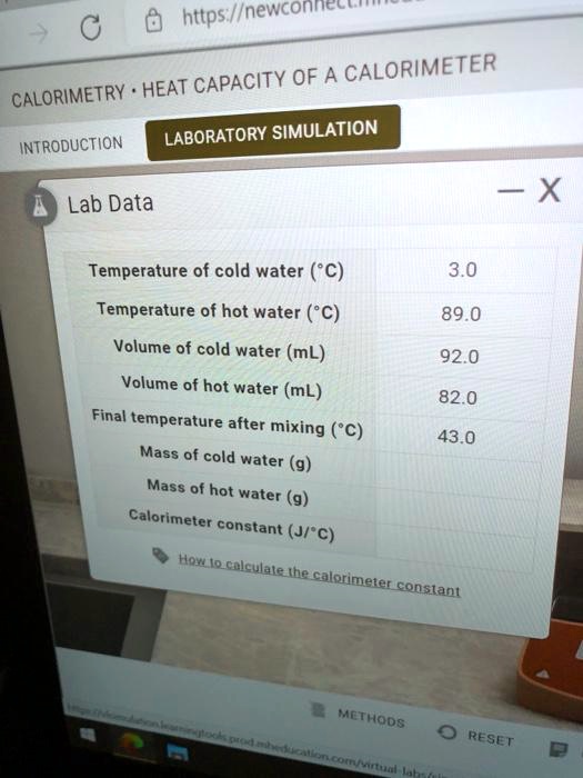 SOLVED:https //newconet HEAT CAPACITY OF A CALORIMETER CALORIMETRY ...