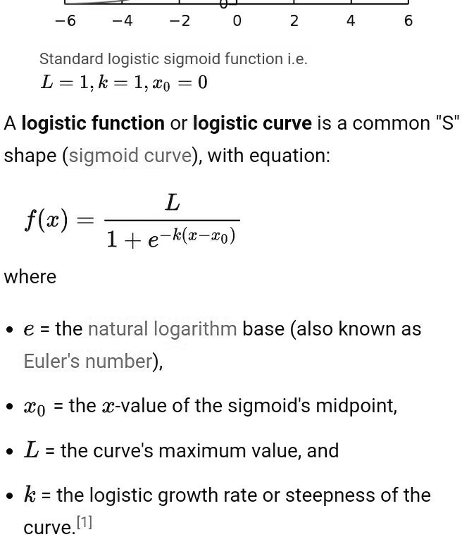 2 9 1 standard logistic sigmoid function ie l lk 10 0 logistic function ...