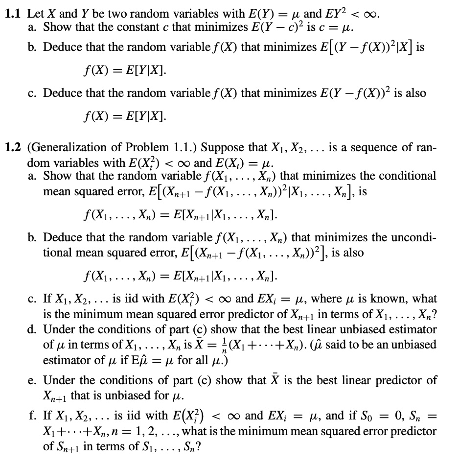 l1 let x and y be two random variables with ey and ey2 0 show that the ...