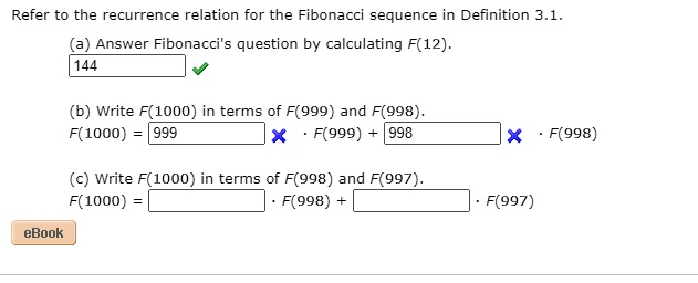 SOLVED: Text: Refer to the recurrence relation for the Fibonacci ...