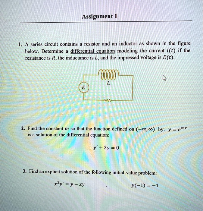 SOLVED A series circuit contains a resistor and an inductor as shown