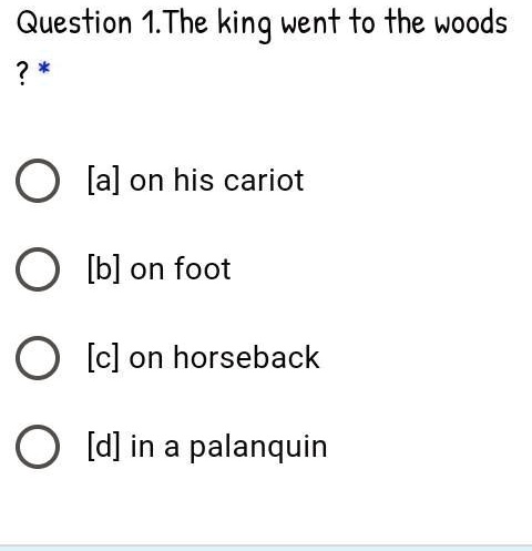 the king went to the woods 46427