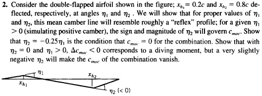 SOLVED: Consider the double-flapped airfoil shown in the figure; x = 0 ...