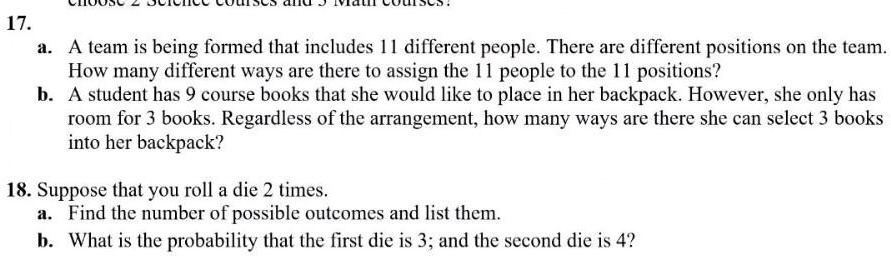 17 a team is being formed that includes different people there are ...
