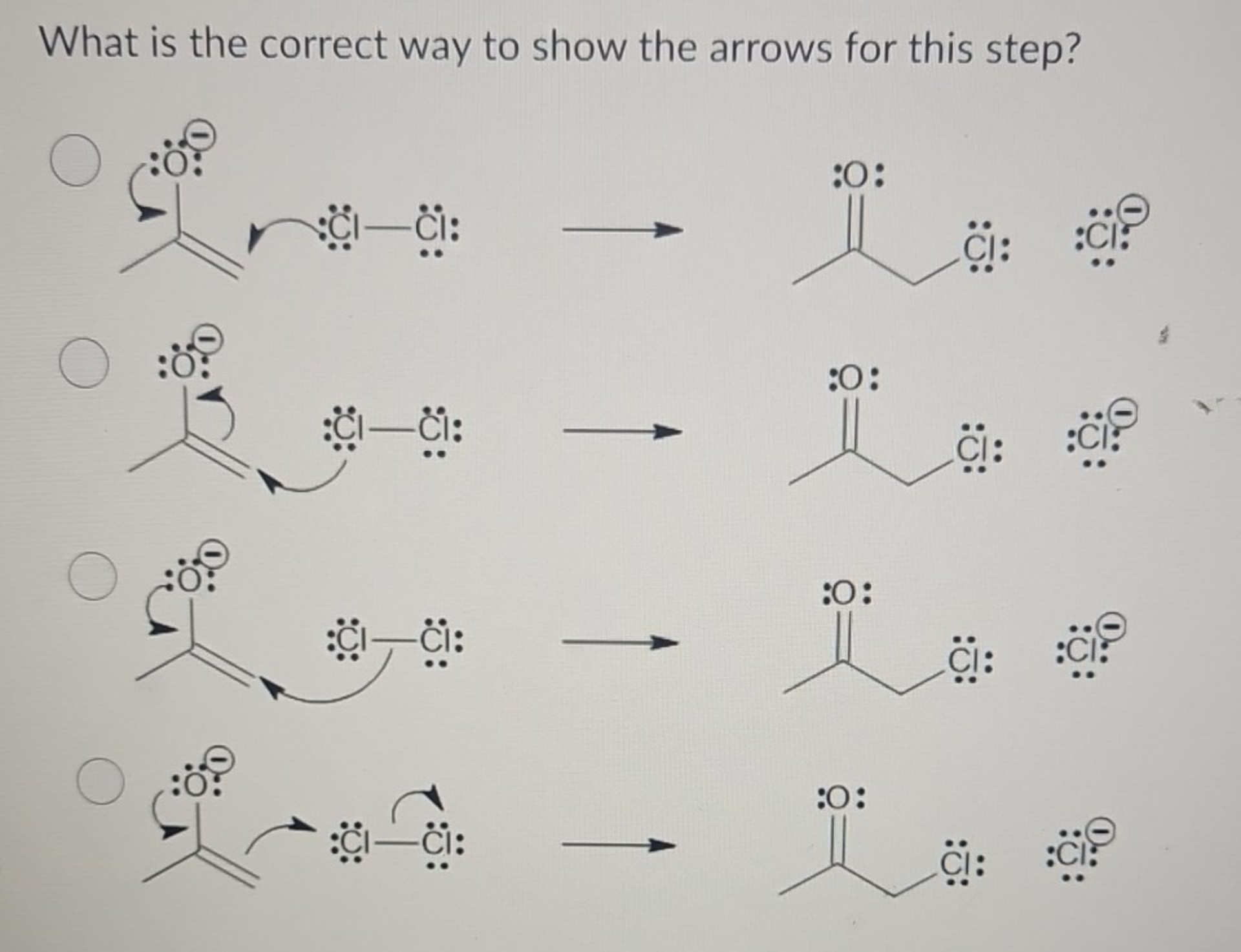 What is the correct way to show the arrows for this step?