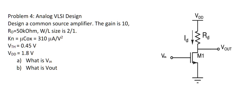 SOLVED: Step by Step explanation please. Problem 4: Analog VLSI Design ...