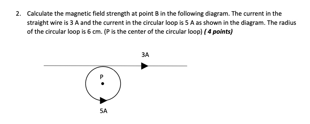 SOLVED: Calculate the magnetic field strength at point B in the ...