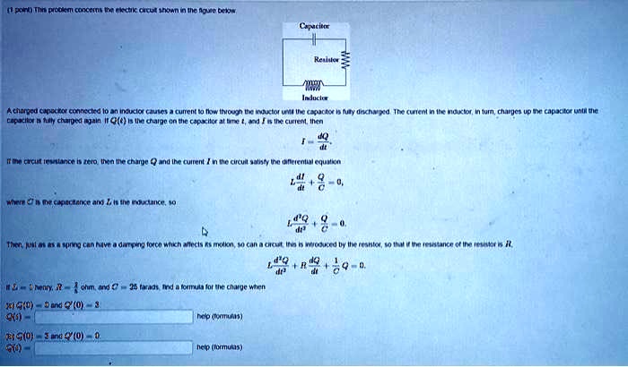 SOLVED: (1 point) This problem concerns the electric circuit shown in ...