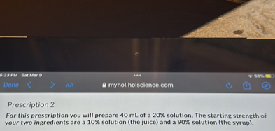 [GET ANSWER] Prescription 2 For this prescription you will prepare 40 ...