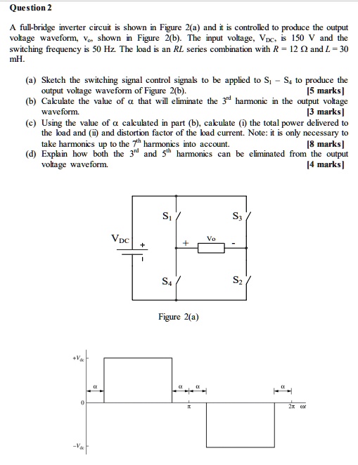 SOLVED: A Full-bridge Inverter Circuit Is Shown In Figure 2(a) And It ...