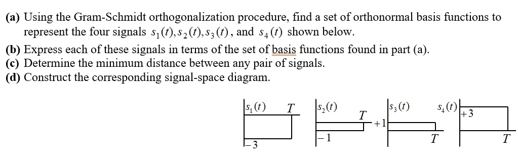 a using the gram schmidt orthogonalization procedure find a set of ...