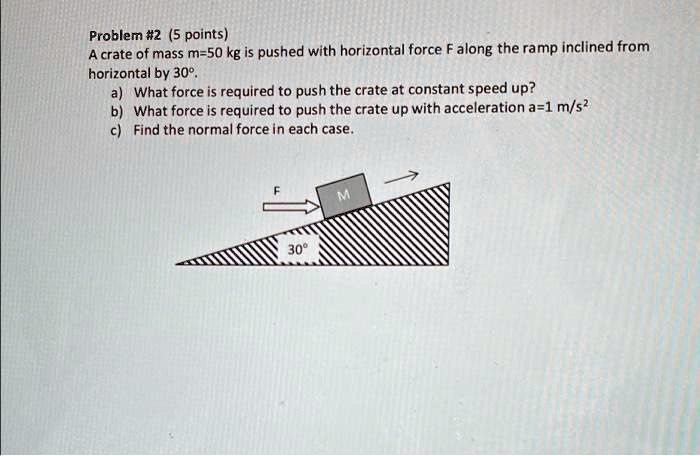 Problem 2 5 Points A Crate Of Mass M50 Kg Is Pushed With 