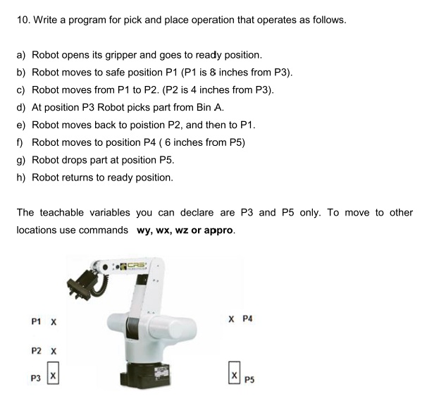 Pick and hot sale place robot programming