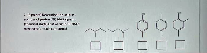 SOLVED: Determine the unique number of proton (H) NMR signals chemical