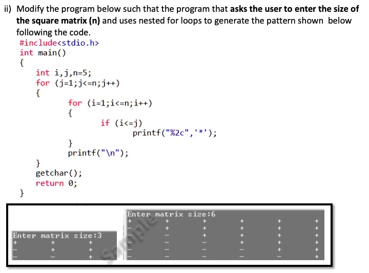 VIDEO solution: ii) Modify the program below such that the program asks ...