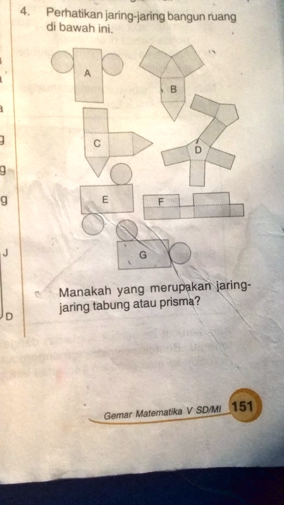 SOLVED: Manakah Yang Merupakan Jaring Jaring Tabung Atau Prisma ...