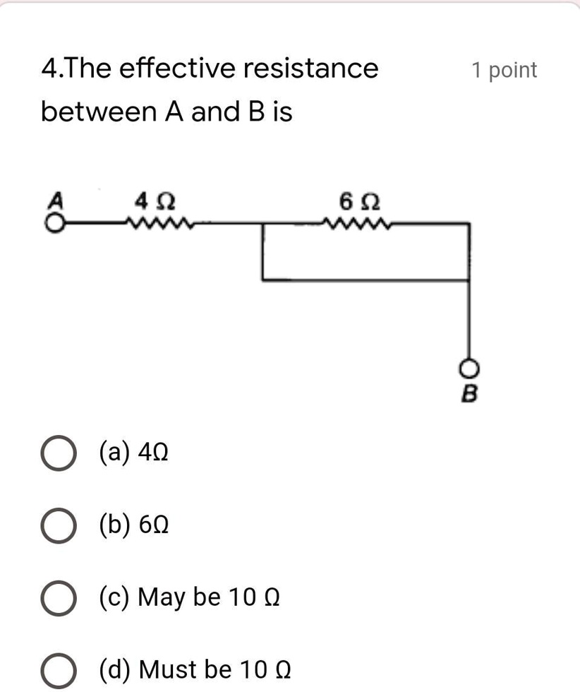 The Effective Resistance Between A And B Is 12513