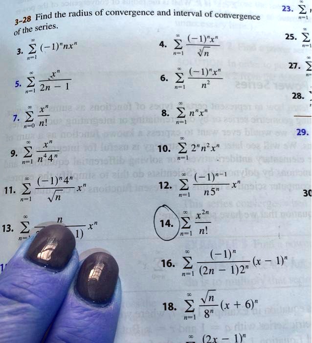 Solved Find The Radius Of Convergence And Interval Of 3 28 Convergence Of The Series U X 2 I Nx Jn 23 2 25 2 27 I X 6 2 2n 28 6 6