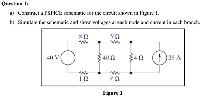 SOLVED: Use X=1, Y =3, Z=9 The Circuits Schematic In PSPICE With A Plot ...