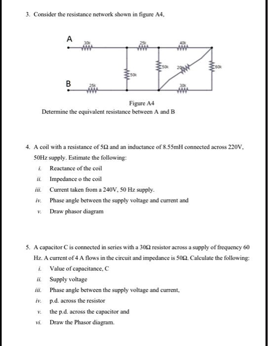 SOLVED: Consider the resistance network shown in Figure A+. Figure A ...