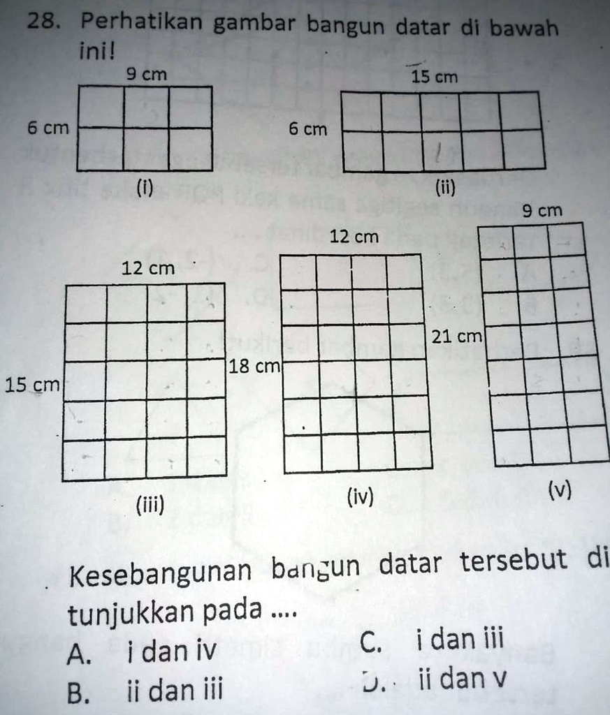 SOLVED: Perhatikan Gambar Bangun Datar Dibawah Ini ! Kesebangunan ...