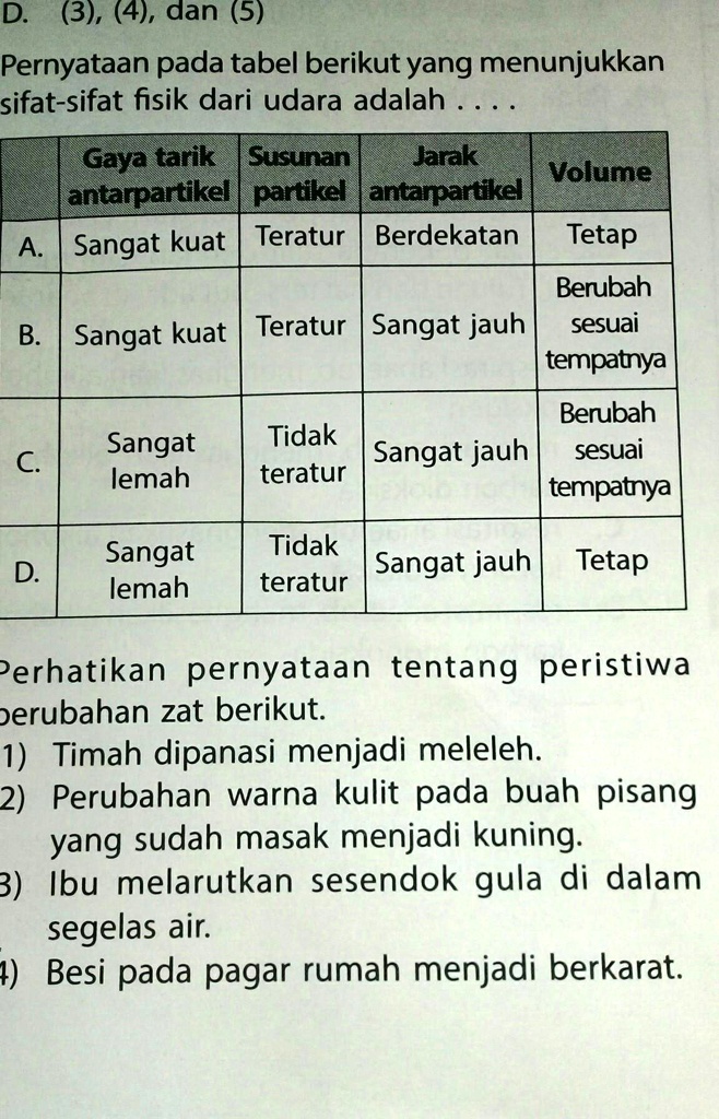 SOLVED: Pernyataan Yg Tepat Mengenai Perubahan Kimia Ditunjukan Oleh ...