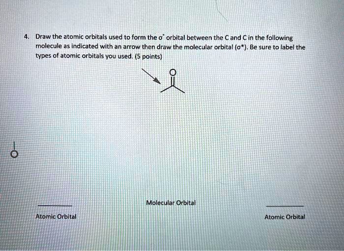 Draw the atomic orbitals used to form the 0 orbital between...